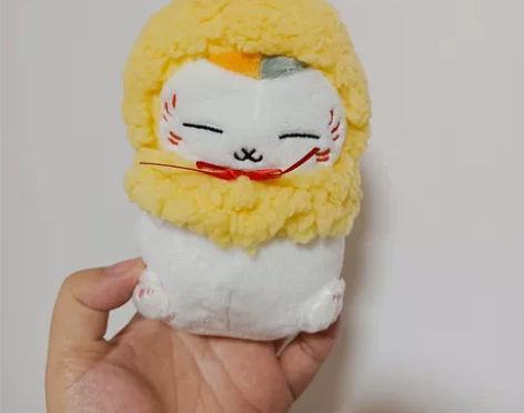 日单夏目友人帐猫老师炸虾造型毛绒公仔玩偶摆...