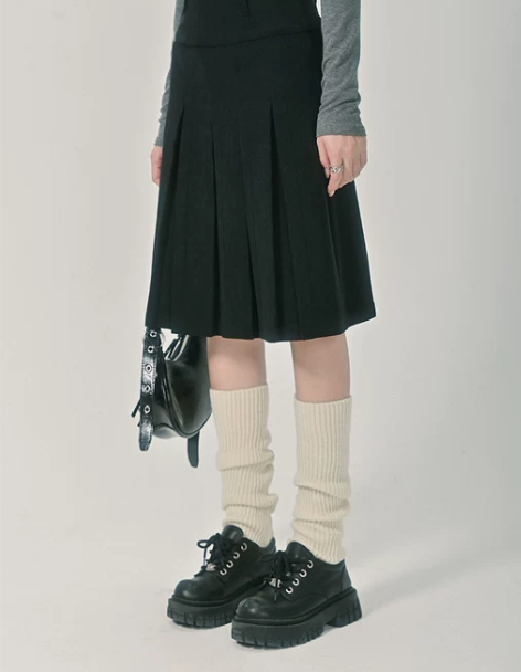 复古风半身裙女秋冬高腰显瘦中长款复古百搭灯...