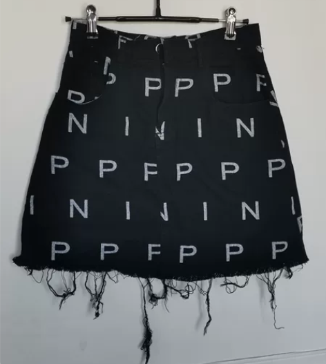 c家纯欲辣妹性感软牛仔高腰包臀小A字裙 流...