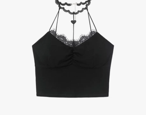 心机挂脖性感吊带背心，黑色，xl码，全新仅...