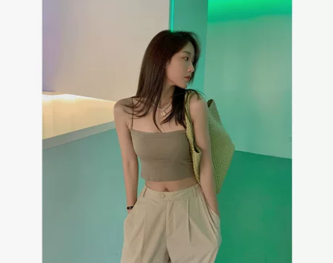 小吊带背心女设计感冰丝带胸垫内搭抹胸裹胸别...