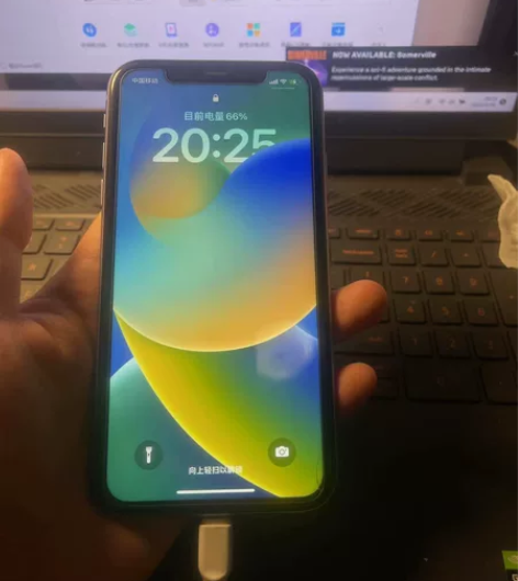 苹果11，紫色，国行128g，电池还有80...