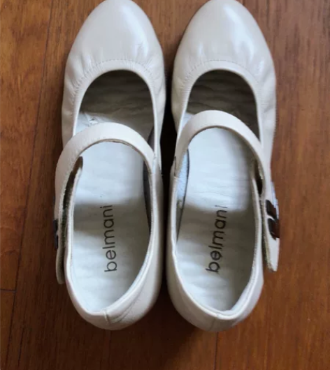 Belmani宝曼妮单鞋女浅口中跟粗跟圆头...