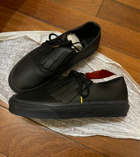 绝版黑武士 正品Vans黑武士 流苏皮面 ...