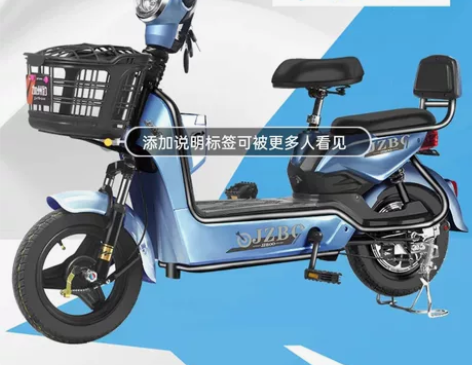 加州豹电动车新国标电瓶48V小型代步助力电...