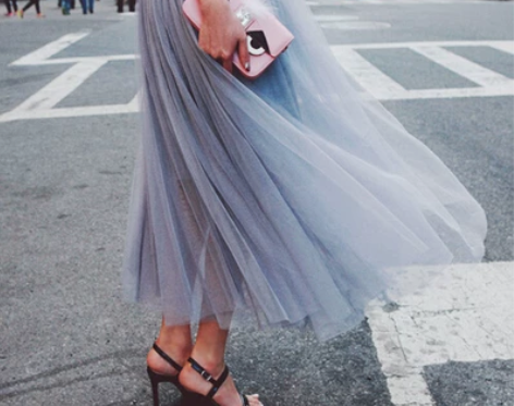 网纱半身裙春夏中长款2018新款纱裙公主裙...