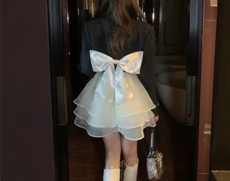 网纱公主蓬蓬连衣裙女2022年春秋季新款收...