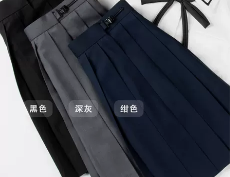 长裙十字银河纯色JK裙基础款半身裙制服裙 ...