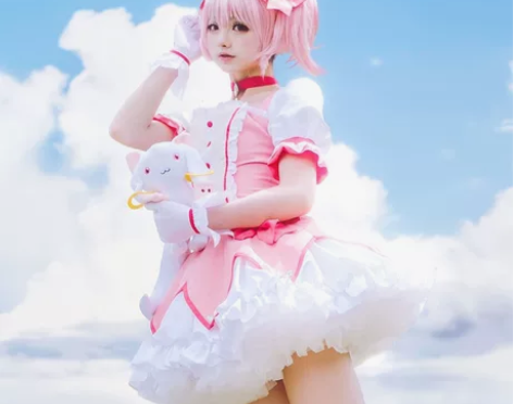 魔法少女小圆鹿目圆cos战斗服初兽猫 m码...