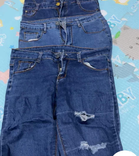 深色牛仔裤，高腰，收腹，3条25，不退不换...