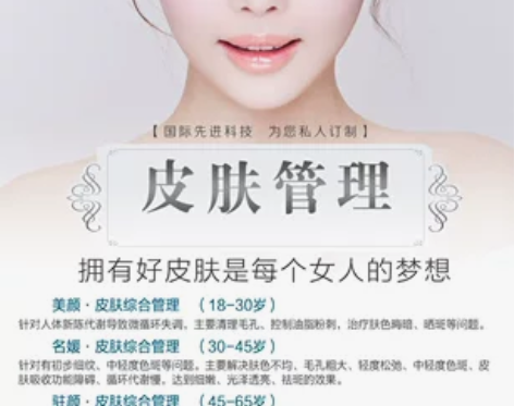 皮肤管理无框画 MTS美容院宣传装饰画海报...