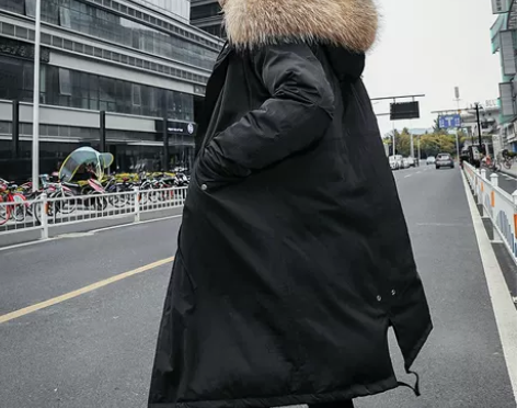 ?高品质2018新款羽绒服男士中长款连帽韩...