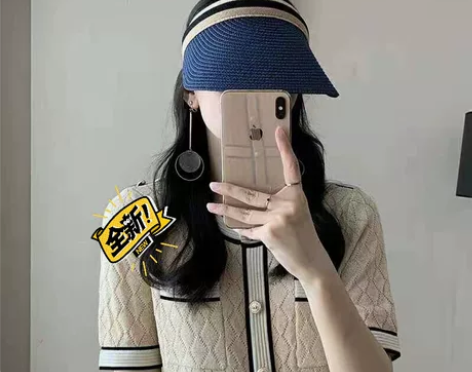 帽子女春夏百搭草帽遮脸韩版空顶帽太阳帽沙滩...