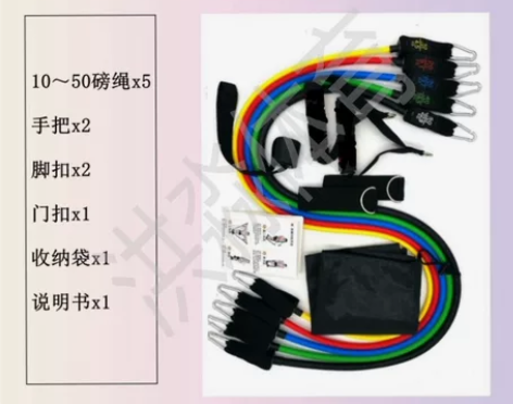精品拉力绳弹力绳家用健身肌肉综合拉筋阻力绳...