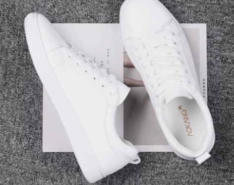 奥康男鞋夏款夏季透气男款男士板鞋西装白色鞋...