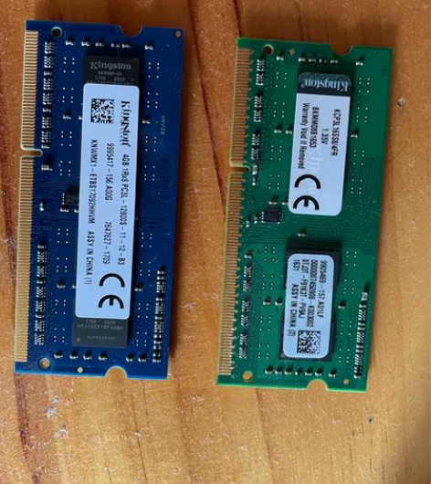 2条DDR3 1600笔记本内存闲置，12...