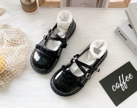 小皮鞋女2022春季jk日系森女软妹可爱百...