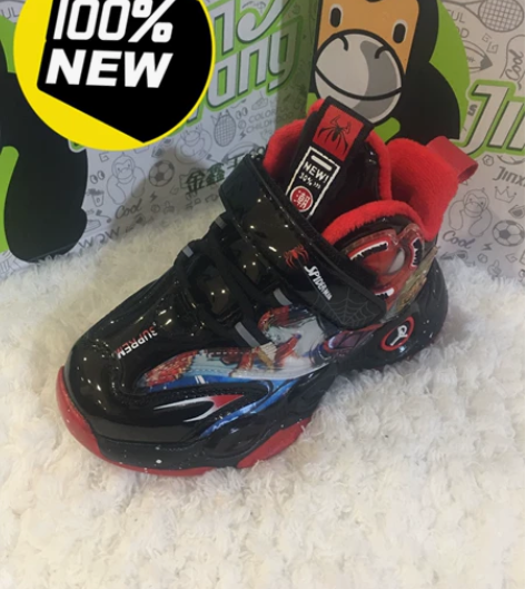 爆款儿童蜘蛛侠冬季大棉皮面运动鞋老爹鞋 尺...