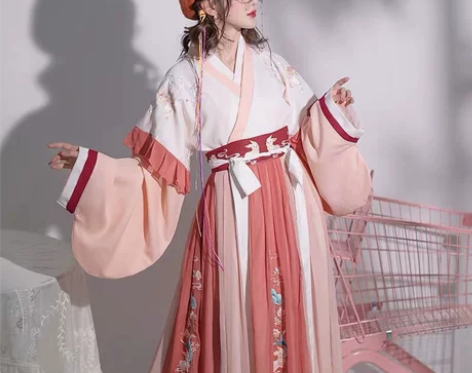 醉雨朵兔莲语汉服女正品原创中国风白菜晋制齐...