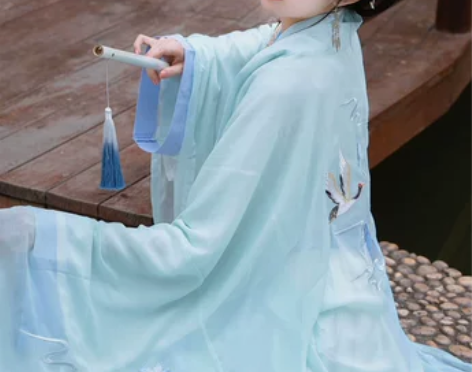 ?清梳汉服女夏季云中鹤夜大袖衫女单件披风外...