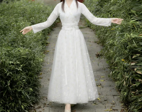 白色汉服女夏季古装原创正品中国风古风超仙气...