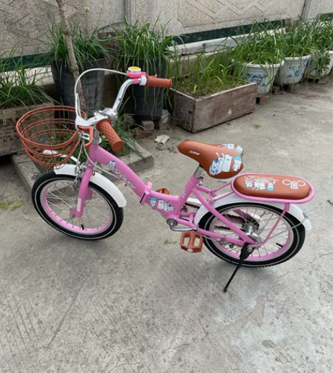永久儿童16寸自行车女孩 可折叠童车 带辅...