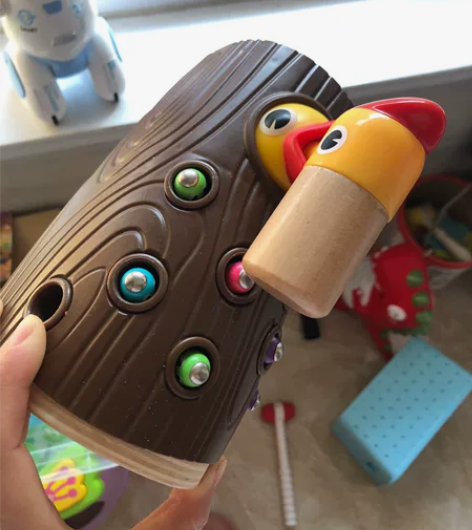 特宝儿啄木鸟捉虫益智玩具，少一只虫子，便宜...