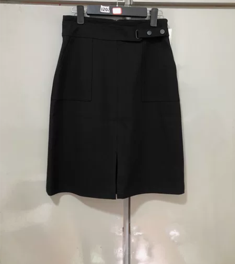 魔美名作女黑色半身裙A字裙通勤显瘦全新正品...