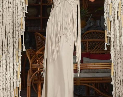 纯手工编织裙子裙褂沙滩度假连衣裙长裙半身裙...