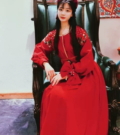 两人故事复古民族风女装连衣裙云南丽江名族风...