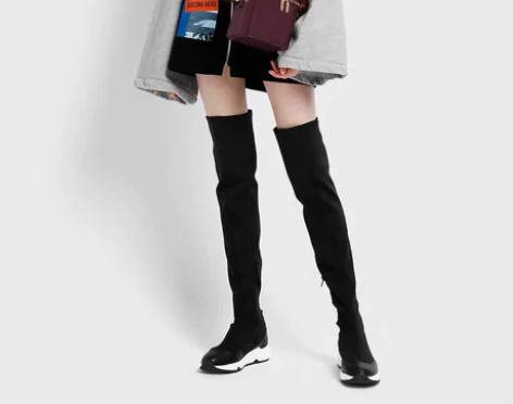 CHARLES＆KEITH 运动风 过膝长...