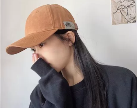 韩国ins贴布棒球帽子女情侣百搭春夏季遮阳...