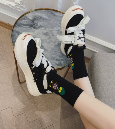 休闲鞋子女潮鞋百搭ins超火韩版平底板鞋脚...