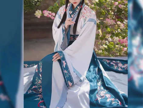 夕瑶赋春樱赠汉服女正品原创全套交领晋制中国...