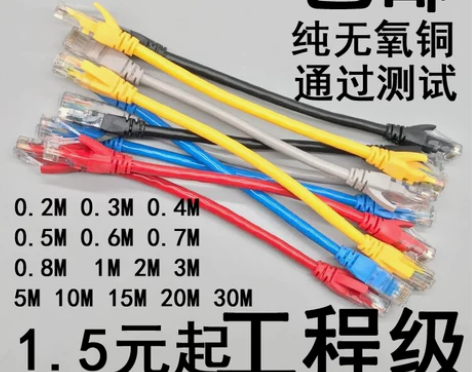 网线高速六类宽带线千兆cat6全铜0.2 0