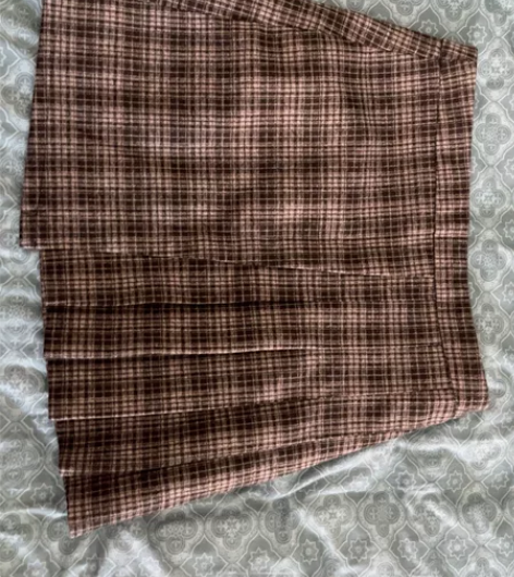 灰色半身裙a字裙短裙 毛呢材质深灰色尺码小...