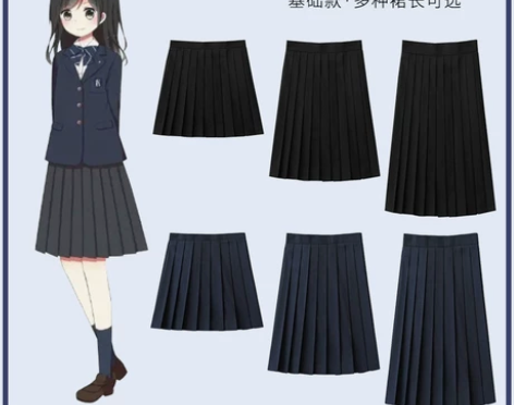 中裙空栗鼠丸JK正统基础款制服裙正版纯色百...