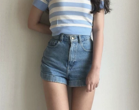 【包邮】欧美复古 经典款 高腰显腿长显瘦水...