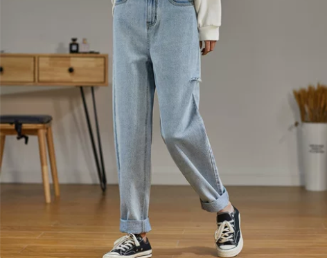 【99划算价】唐狮2020秋季新款破洞牛仔...