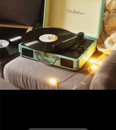 【全新未拆】黑胶唱片机 公司奖品，湖蓝色，...