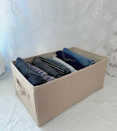 【清仓处理】高级布艺收纳箱衣服收纳盒整理抽...