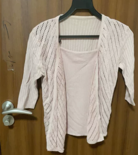 女士针织吊带背心两件套 套装 适合春秋 清...