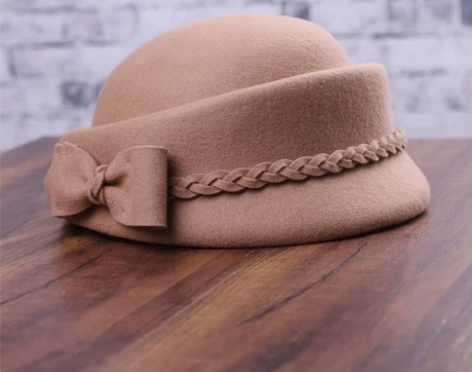 贝雷帽 女帽贝雷帽羊毛呢女秋时尚优雅小礼帽