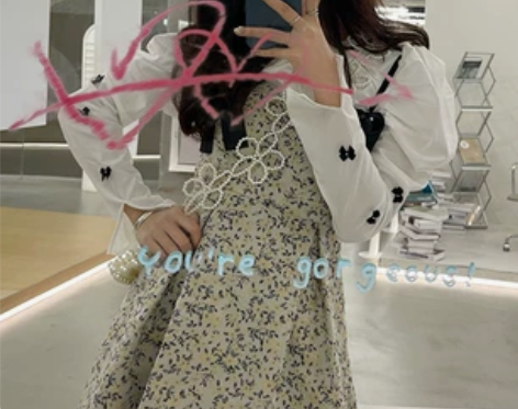 七分熟seven 夏季新款甜美收腰显瘦气质...