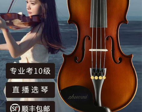 【38活动价】浩成进口实木小提琴初学者手工...