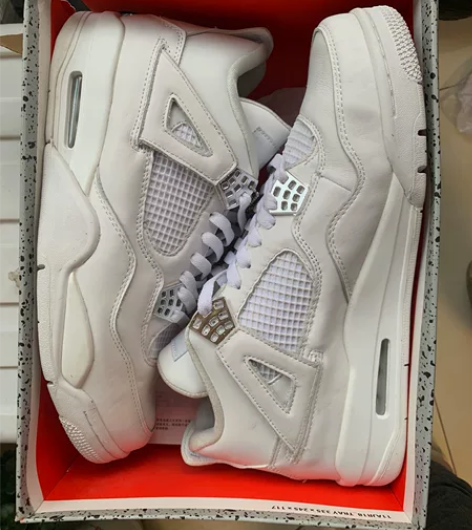 全新 顶级 头层 牛皮 小牛皮 Aj4 乔...