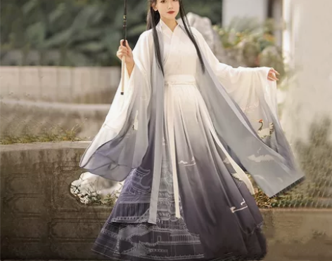 恋霜 汉服 墨紫色【包邮】 全新仅拆封 ...
