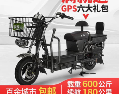 神鹰摩托车 包邮载重王电动车电瓶 山区96...