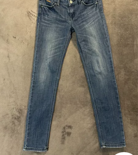 秋冬复古蓝高腰显瘦直筒牛仔裤女 48h发货...