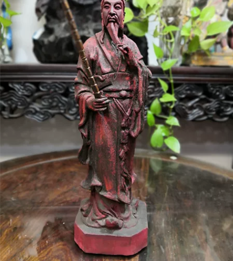 现代,木雕彩绘姜子牙,高42厘米。 感兴趣...